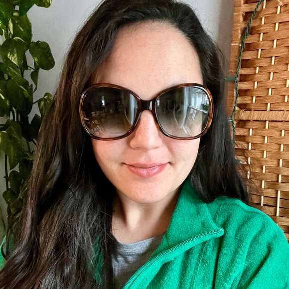 Givenchy Oversized Havana Gold Rounded Tortoise Style Sunglasses - Picture 16 of 16